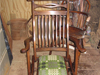 Folding chair after repair, stripping and refinishing